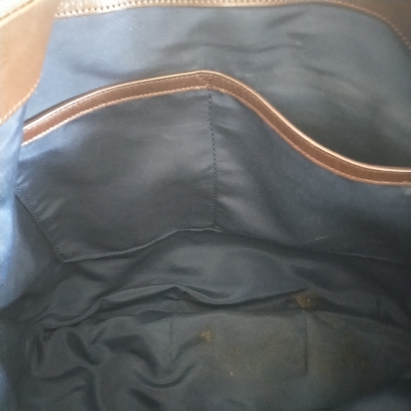 Cole Haan Bethany Weave Single Strap Leather Hobo Bag Chestnut Brown - Picture 12 of 12